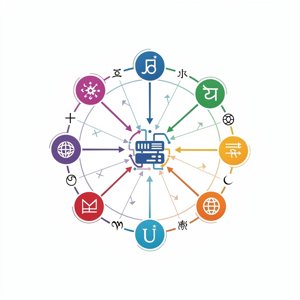 多语言支持体系示意图